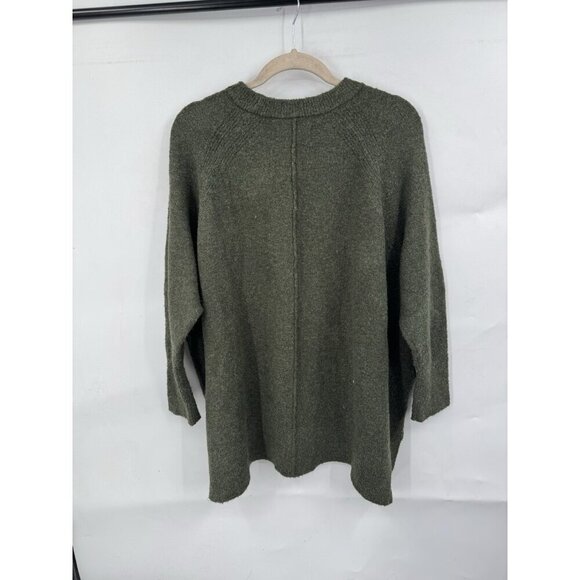 Lou & Grey Sweater Women Small Green Relaxed Boho Goblin Earth Fairy Minimalist - Picture 2 of 6